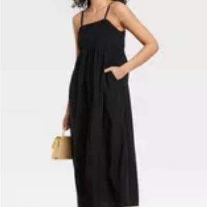 A new day midi sleeveless smocked dress